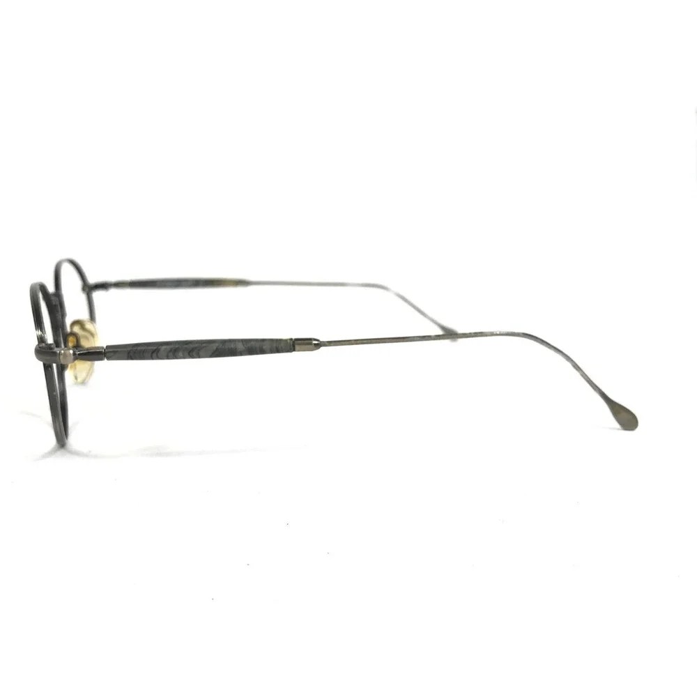 Bulova Eyeglasses Frames ANTIMONY Black Rustic Gray Round Full Rim 47-20-135